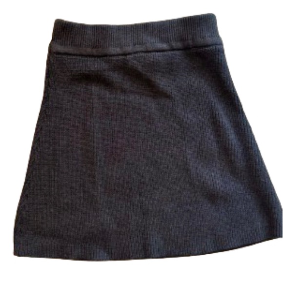 Zara Dark Gray Knit Ribbed Short Mini Skirt NWT - Picture 7 of 11